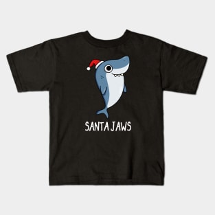 Santa Jaws Christmas Pun Kids T-Shirt